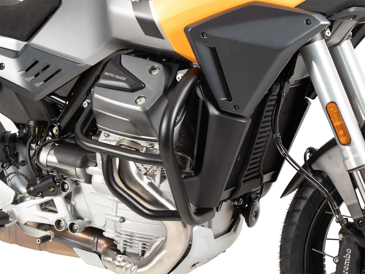 Hepco&B. BARRA PROTEZIONE MOTORE NERA PER MOTO GUZZI STELVIO 1000