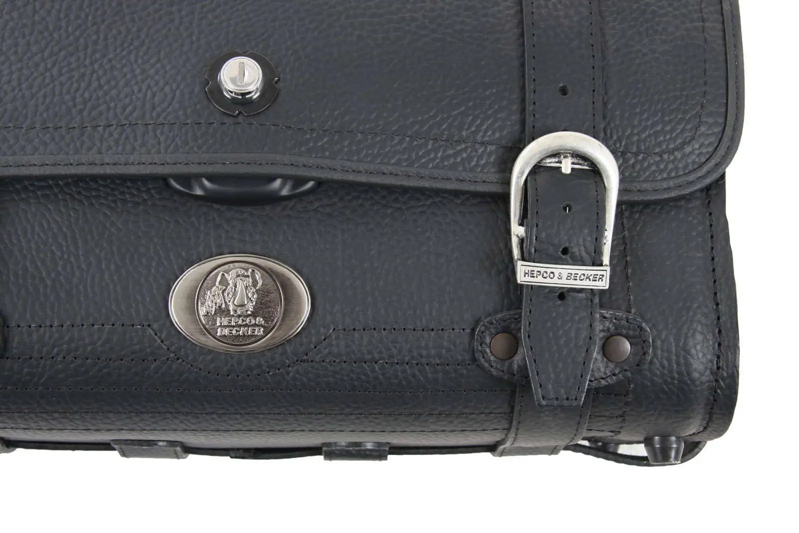 Borsa porta attrezzi in pelle e tessuto Hepco & Becker Legacy nera